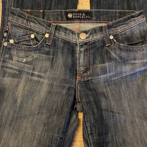 Rock & Republic light wash flair jeans size 27 - Picture 4 of 5